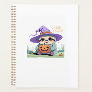 Creep It Slow � Cute Sloth Halloween Shirt  Funny  Planner