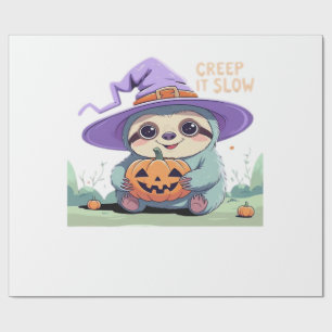 Creep It Slow – Cute Sloth Halloween Shirt  Funny  Wrapping Paper