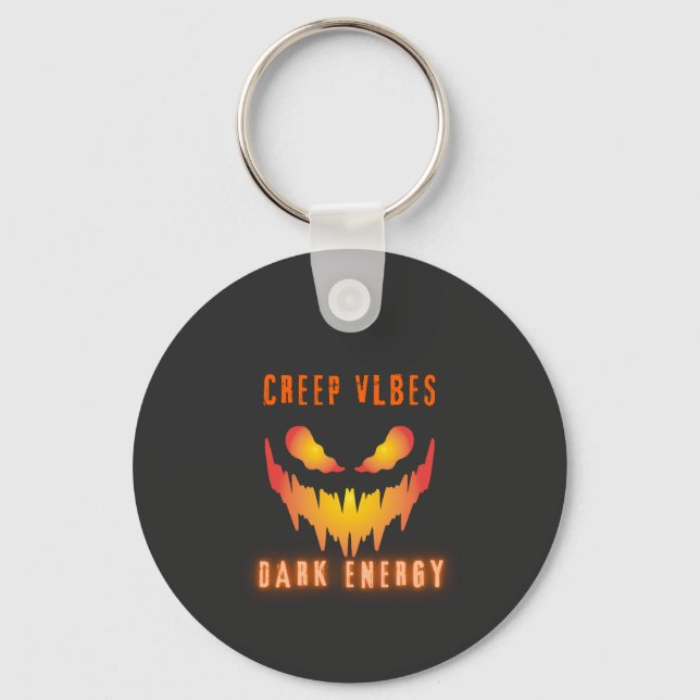 Creep Vibes Dark Energy _ Trendy Horror Streetwear Keychain (Front)