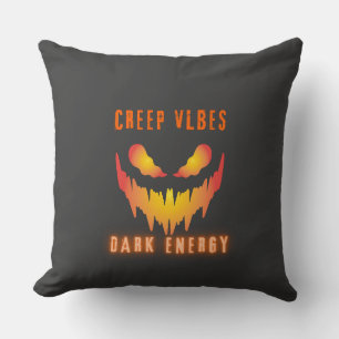 Creep Vibes Dark Energy _ Trendy Horror Streetwear Throw Pillow