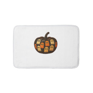 Creeper Pumpkin Ghosts Halloween Gift Classic T-Sh Bath Mat