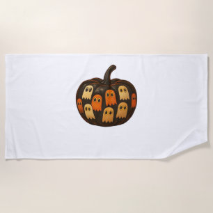 Creeper Pumpkin Ghosts Halloween Gift Classic T-Sh Beach Towel