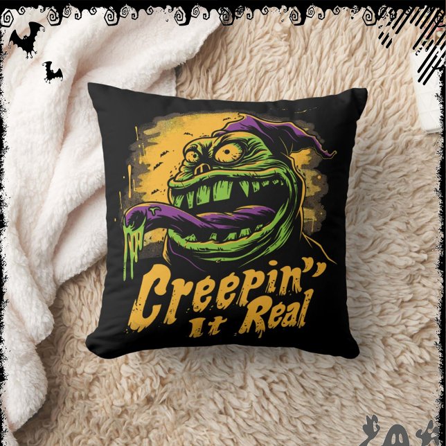 Creepin’ It Real  | ExDesigner | Halloween Throw Pillow (Creator Uploaded)