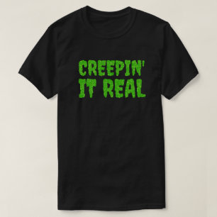 Creepin' It Real Halloween Glitter T-Shirt
