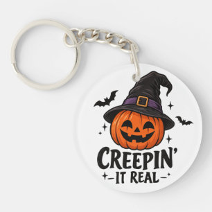 Creepin' It Real Halloween Keychain
