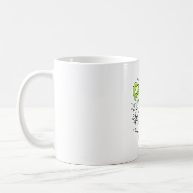 Creepin It Real Skeleton Halloween Bones Spider We Coffee Mug (Left)