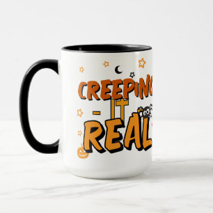 Creepin It Real Teen Spooky Parallel Halloween Mug