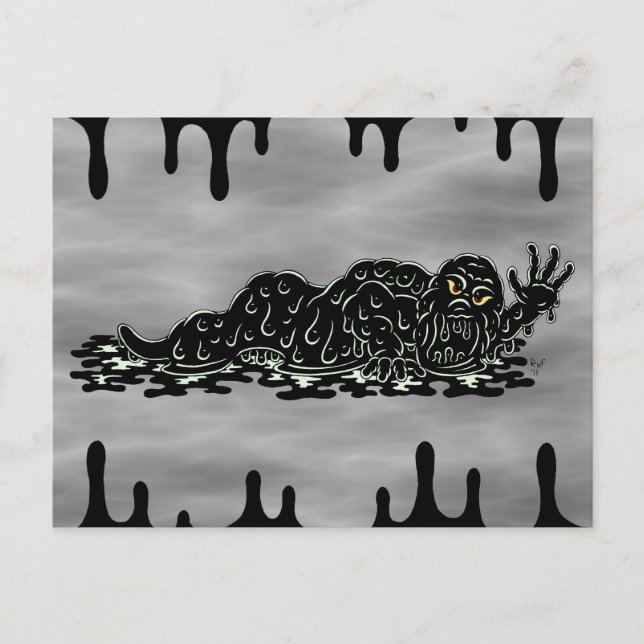Creeping Slime Hulk Weird Horror Art Postcard (Front)