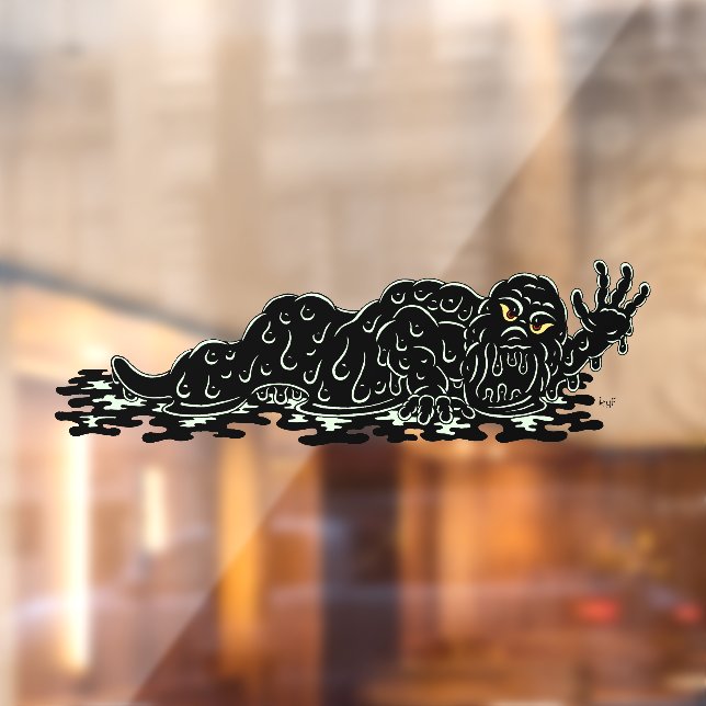Creeping Slime Hulk Weird Horror Art Window Cling (Sheet 2)