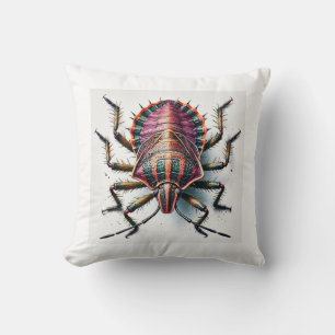 Creeping Water Bug 160724IREF216 - Watercolor Throw Pillow