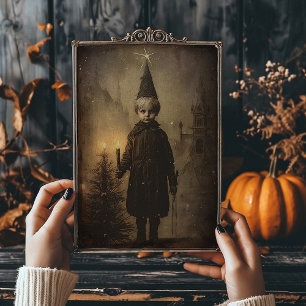Creepmas Spooky Gothic Vintage Boy Poster