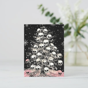 Creepmas Spooky Skulls Gothic Postcard