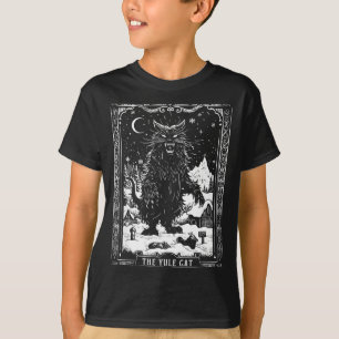 Creepmas Vintage The Yule Cat Tarot Card Dark Chri T-Shirt