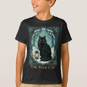 Creepmas Vintage The Yule Cat Tarot Card Dark Chri T-Shirt