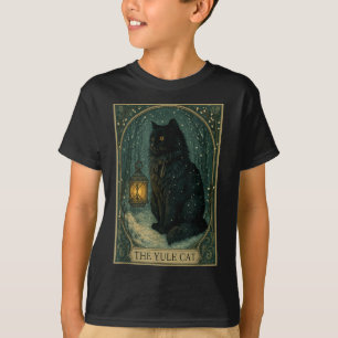 Creepmas Vintage The Yule Cat Tarot Card Dark Chri T-Shirt