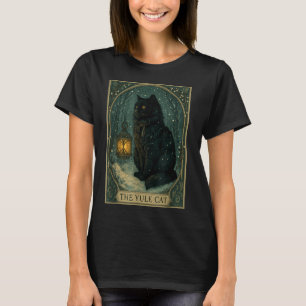 Creepmas Vintage The Yule Cat Tarot Card Dark Chri T-Shirt