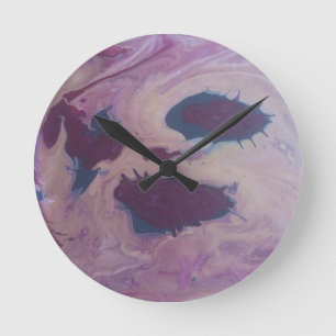 Creepy Abstract Art Round Clock