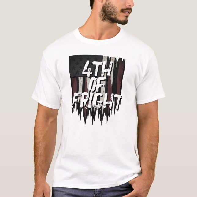 Creepy American Flag T-Shirt – 4th of Fright (Front)