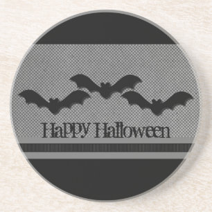 Creepy Bats Halloween Coaster, Light Grey Coaster