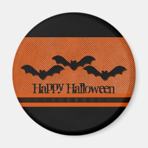 Creepy Bats Halloween Magnet, Orange Magnet