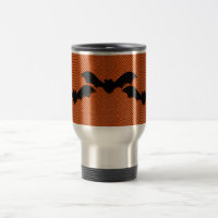 Creepy Bats Halloween Mug, Orange