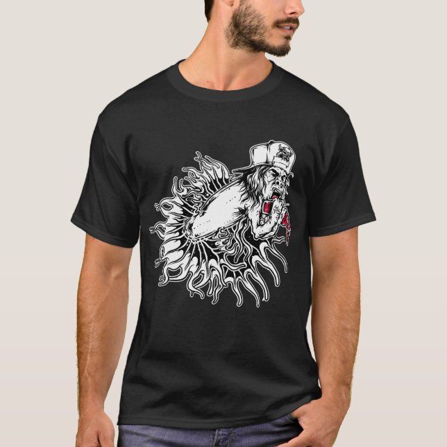 Creepy Beast Cool Graphic T-Shirt (Front)
