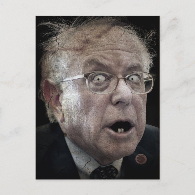 Creepy Bernie Sanders Face Postcard (Front)