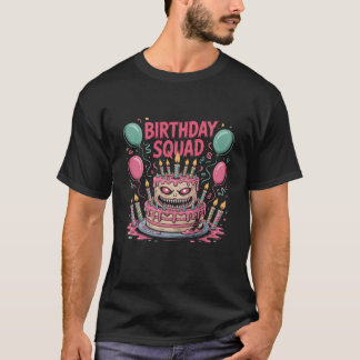 Creepy Birthday Cake Monster Squad Dark Humour Par T-Shirt