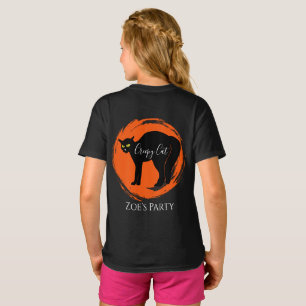Creepy Black Cat Halloween T-shirt