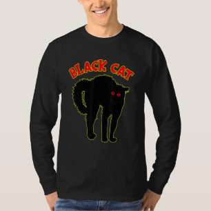 Creepy Black Cat T T-Shirt