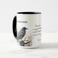 Creepy Black Raven Happy Halloween