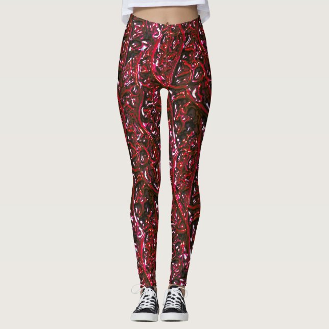  Creepy bloody guts Halloween leggings (Front)