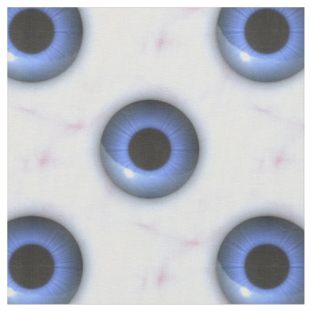 creepy blue eyes fabric (Close Up)