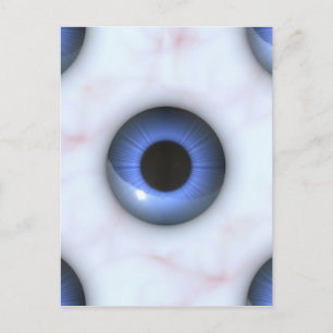 creepy blue eyes postcard