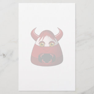 Creepy Candy Corn Devil Stationery