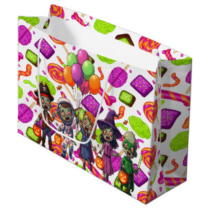 Creepy Candy Zombie Mashup For Halloween Large Gift Bag