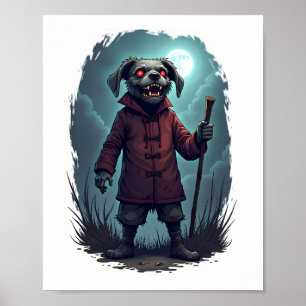 Creepy Cane Corso Poster