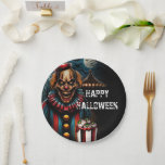 Creepy Carnival Clown Halloween Party  Paper Plate<br><div class="desc">Customize with any text. Matching items are available.</div>