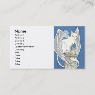 Creepy cat business card
