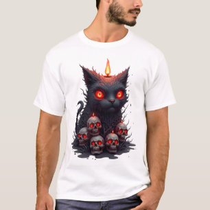 Creepy Cat Candle T-Shirt