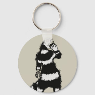 Creepy Cat Creature Skeleton Hand Skull Mask Keychain