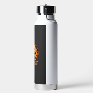 Creepy Cat Halloween Bat Moon Graphic Design_1 Water Bottle