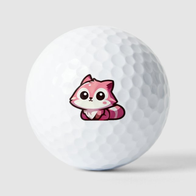 Creepy Cat Personalized Golf Ball (Front)