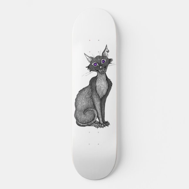 Creepy Cat Skateboard (Front)
