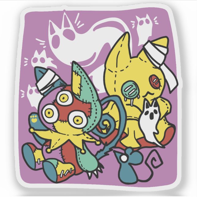 Creepy Cats Halloween Art: Paw-sitively Frightful (Front)