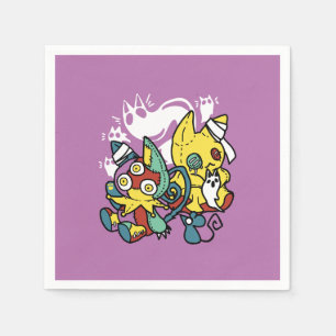 Creepy Cats Halloween Art: Paw-sitively Frightful Napkin