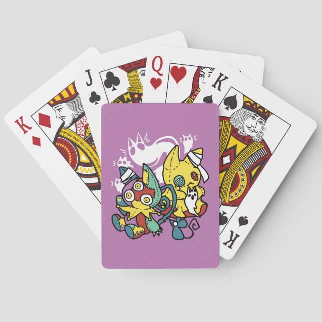 Creepy Cats Halloween Art: Paw-sitively Frightful Playing Cards (Back)