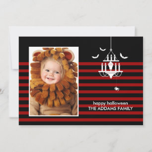 Creepy Chandelier Halloween Photo Card