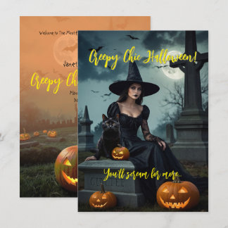 Creepy Chic Halloween Invitation