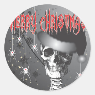 Creepy Christmas Classic Round Sticker